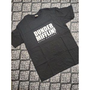 Mens Dunder Mifflin Paper Company Michael Scott Black Short Sleeve T-Shirt Med